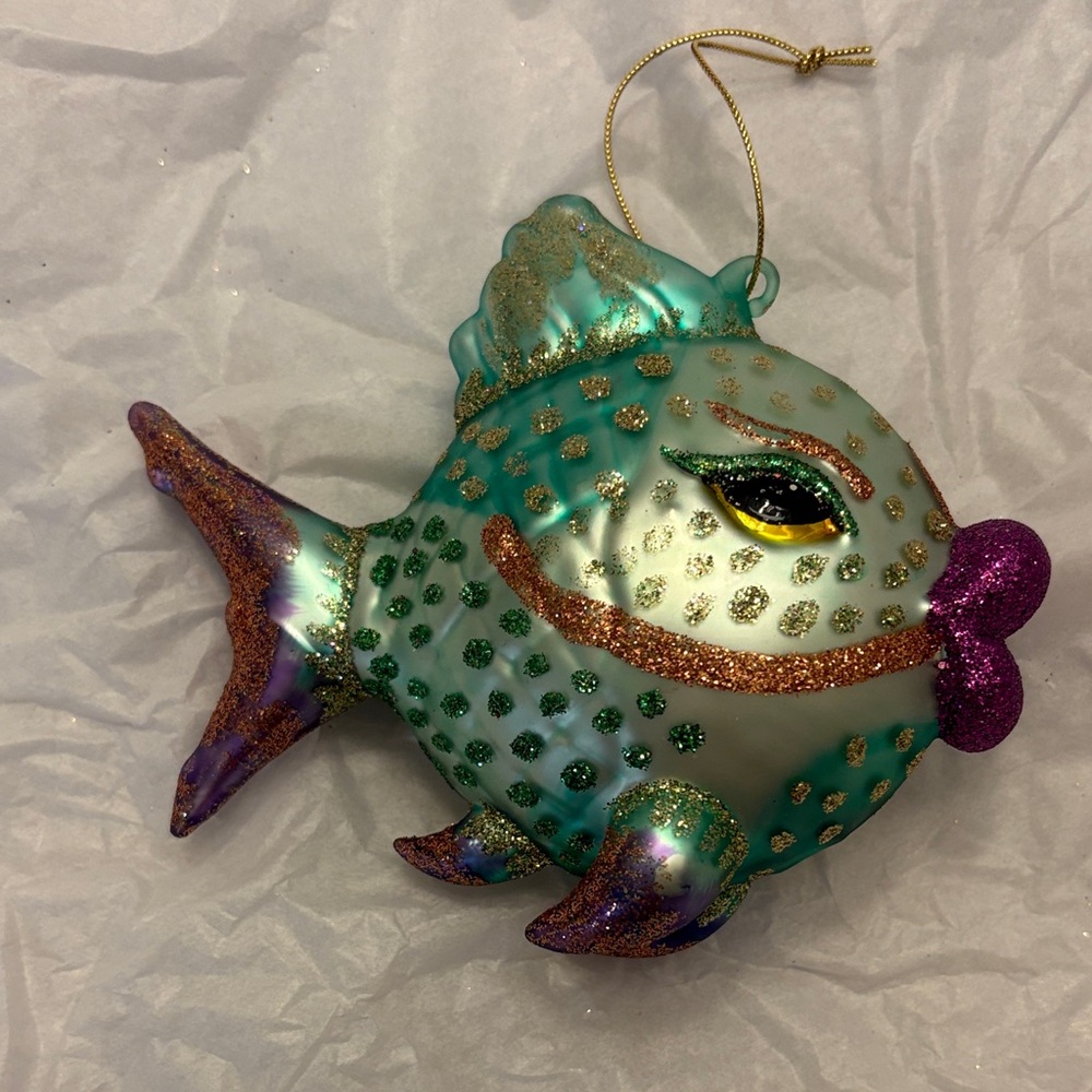 Colorful Fish Ornament, Santa and Martini ornament